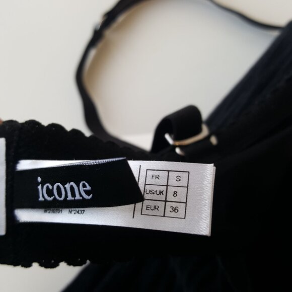 ICONE ! Bea Ribbed Velvet Bodysuit, Slate Grey (US/UK8) - Picture 6 of 11